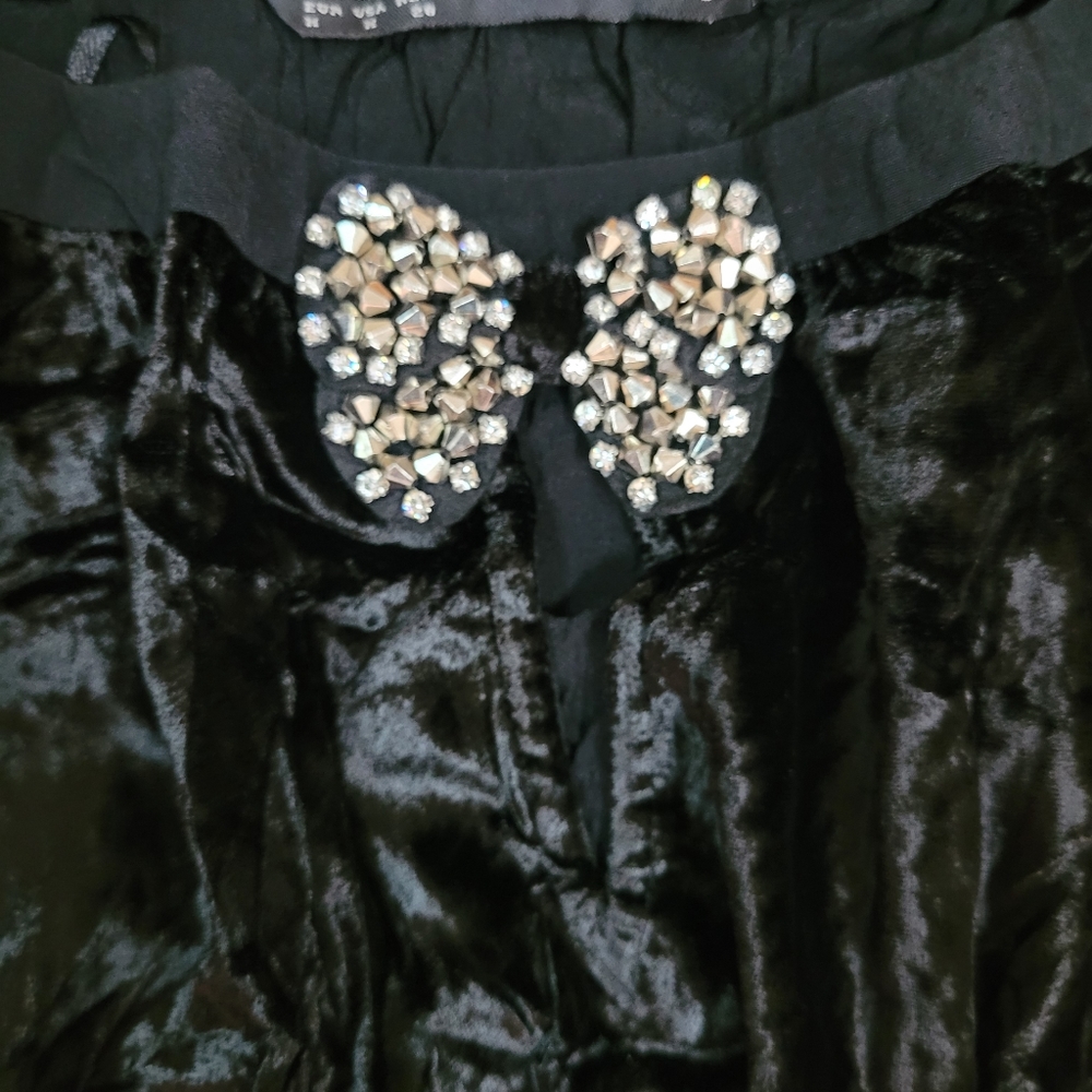 ZARA Velvet Front Embellished Top Price reduced 💥 - Picture 6 of 8